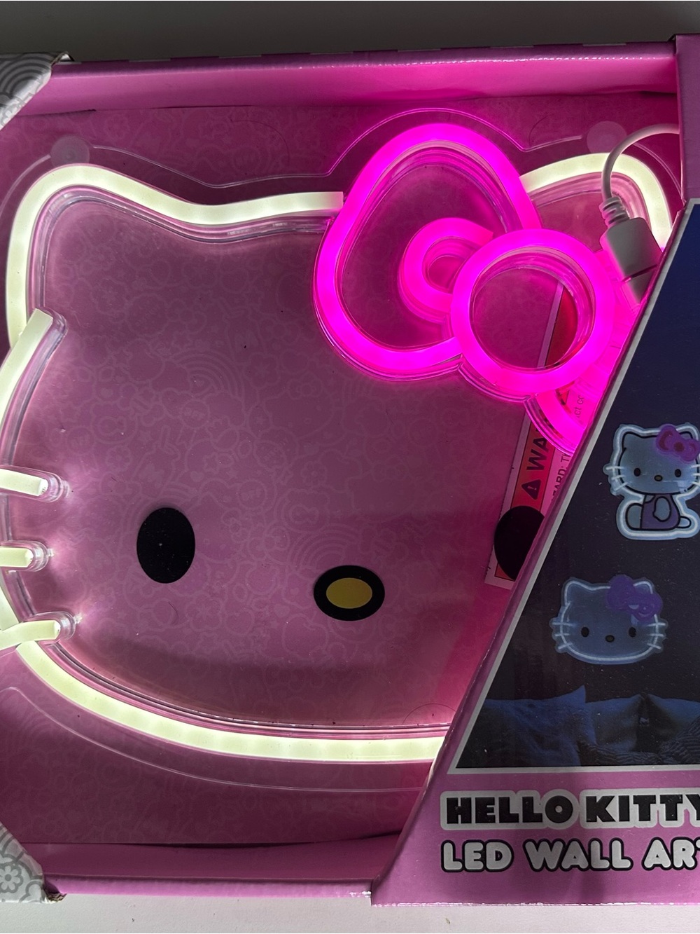 Sanrio Hello Kitty Pink LED Wall Art Light